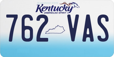 KY license plate 762VAS