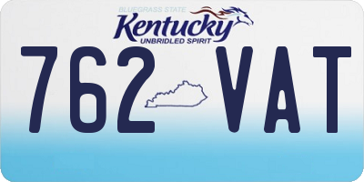 KY license plate 762VAT