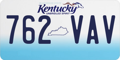KY license plate 762VAV
