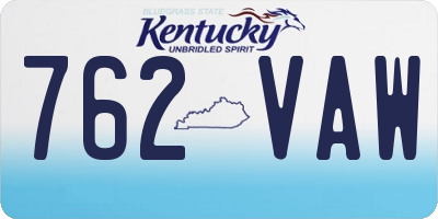 KY license plate 762VAW