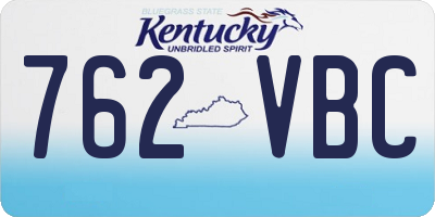 KY license plate 762VBC