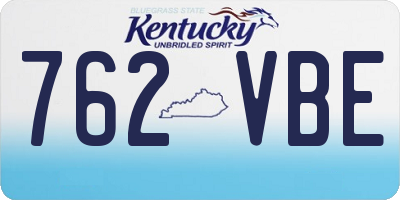 KY license plate 762VBE