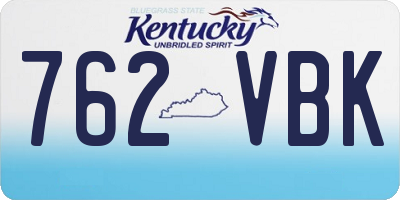 KY license plate 762VBK