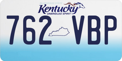 KY license plate 762VBP