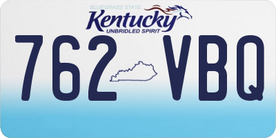 KY license plate 762VBQ