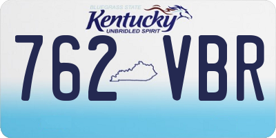 KY license plate 762VBR