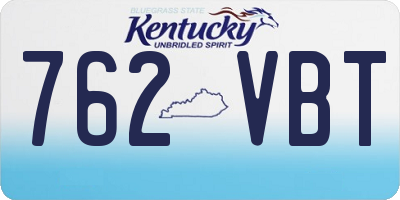 KY license plate 762VBT