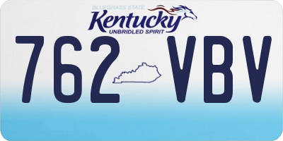 KY license plate 762VBV