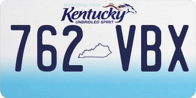 KY license plate 762VBX