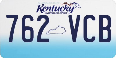 KY license plate 762VCB