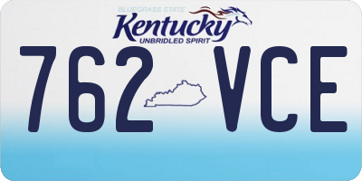 KY license plate 762VCE