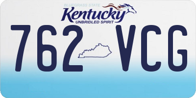 KY license plate 762VCG
