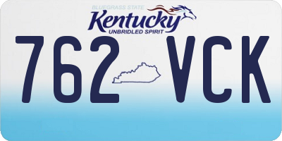 KY license plate 762VCK
