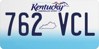 KY license plate 762VCL