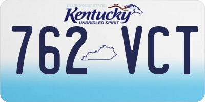 KY license plate 762VCT