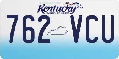 KY license plate 762VCU