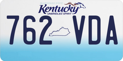 KY license plate 762VDA