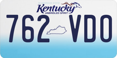 KY license plate 762VDO