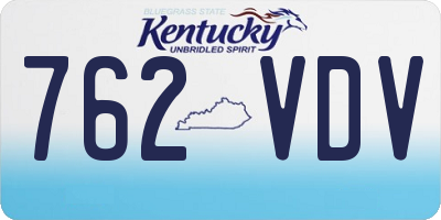 KY license plate 762VDV