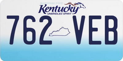 KY license plate 762VEB