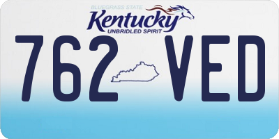 KY license plate 762VED