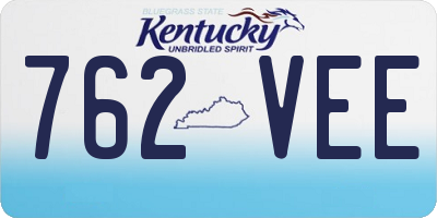 KY license plate 762VEE