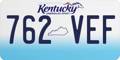 KY license plate 762VEF
