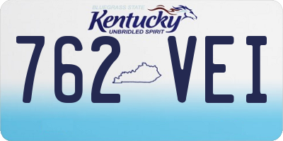 KY license plate 762VEI