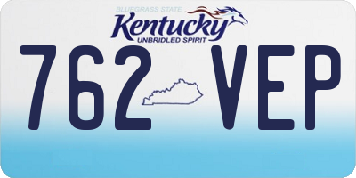 KY license plate 762VEP