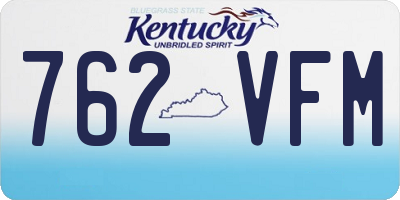 KY license plate 762VFM