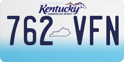 KY license plate 762VFN