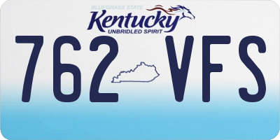 KY license plate 762VFS