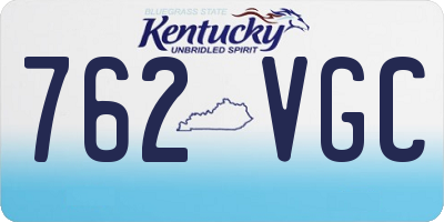 KY license plate 762VGC