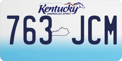 KY license plate 763JCM