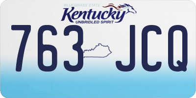 KY license plate 763JCQ