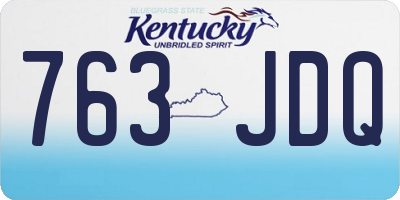 KY license plate 763JDQ