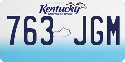 KY license plate 763JGM