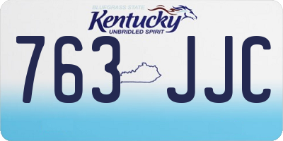 KY license plate 763JJC