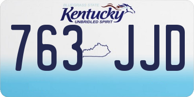KY license plate 763JJD