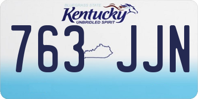 KY license plate 763JJN