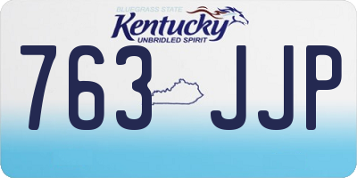 KY license plate 763JJP