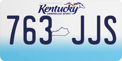 KY license plate 763JJS