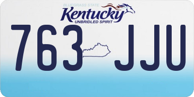 KY license plate 763JJU
