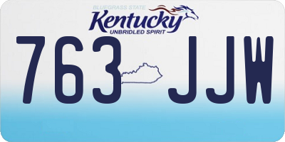 KY license plate 763JJW