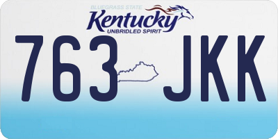 KY license plate 763JKK