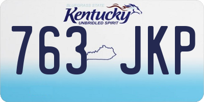 KY license plate 763JKP