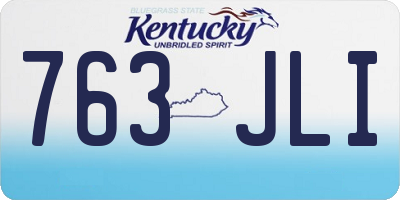 KY license plate 763JLI