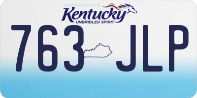 KY license plate 763JLP