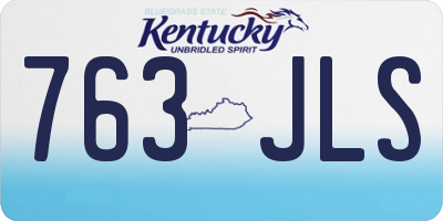 KY license plate 763JLS