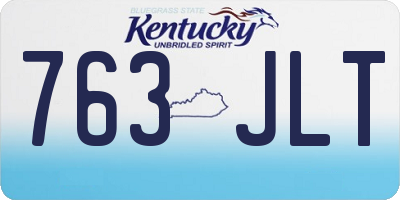 KY license plate 763JLT